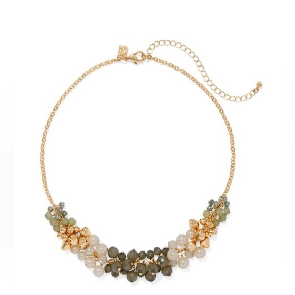 White House Black Market Beaded Bib Necklace